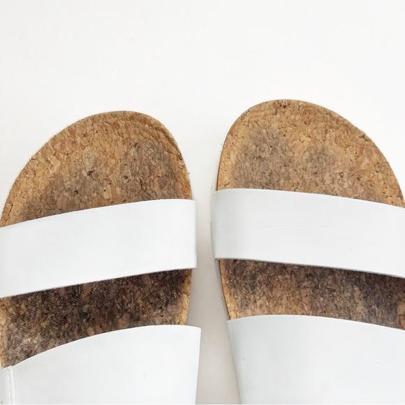 Reef Cushion Vista Hi Platform Two Strap White Slide Sandals Women’s 7 - Picture 6 of 9